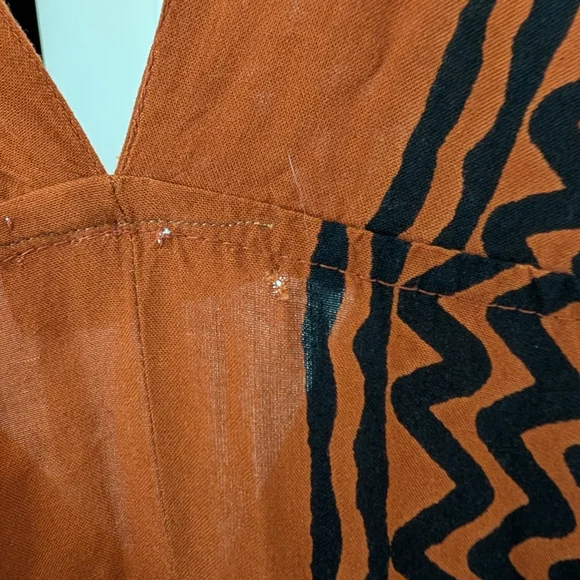 Guadalupe Designs Brown and White Patterned Maxi Dress - Picture 6 of 6